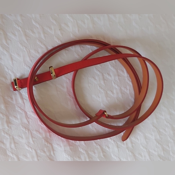 "NWOT" Maison Boinet Women's Leather Skinny Belt Size 32/80 - Picture 8 of 10